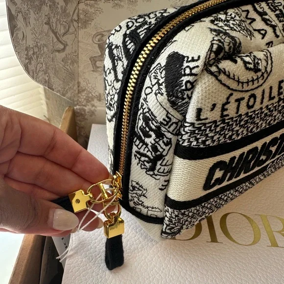 Christian Dior Embroidered Toile Pouch (Map de Paris) - Picture 10 of 15